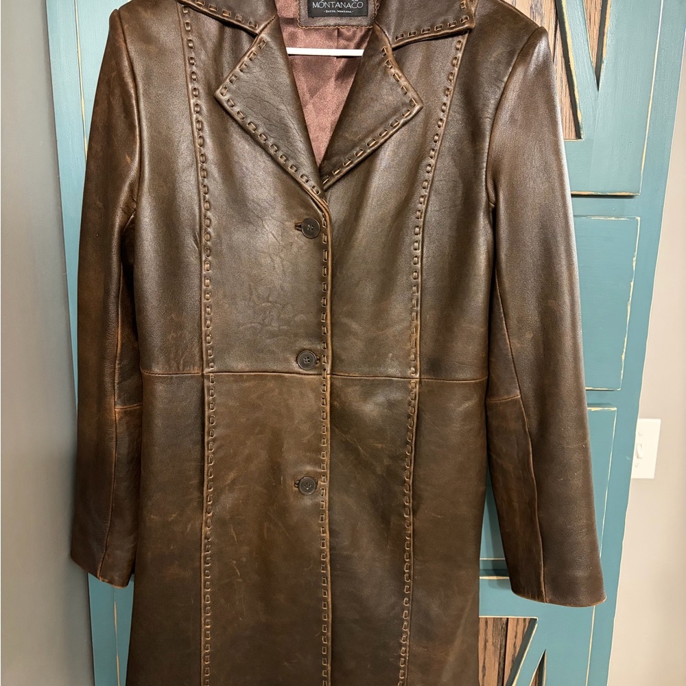 Montanaco Women's Dark Brown Leather Jacket